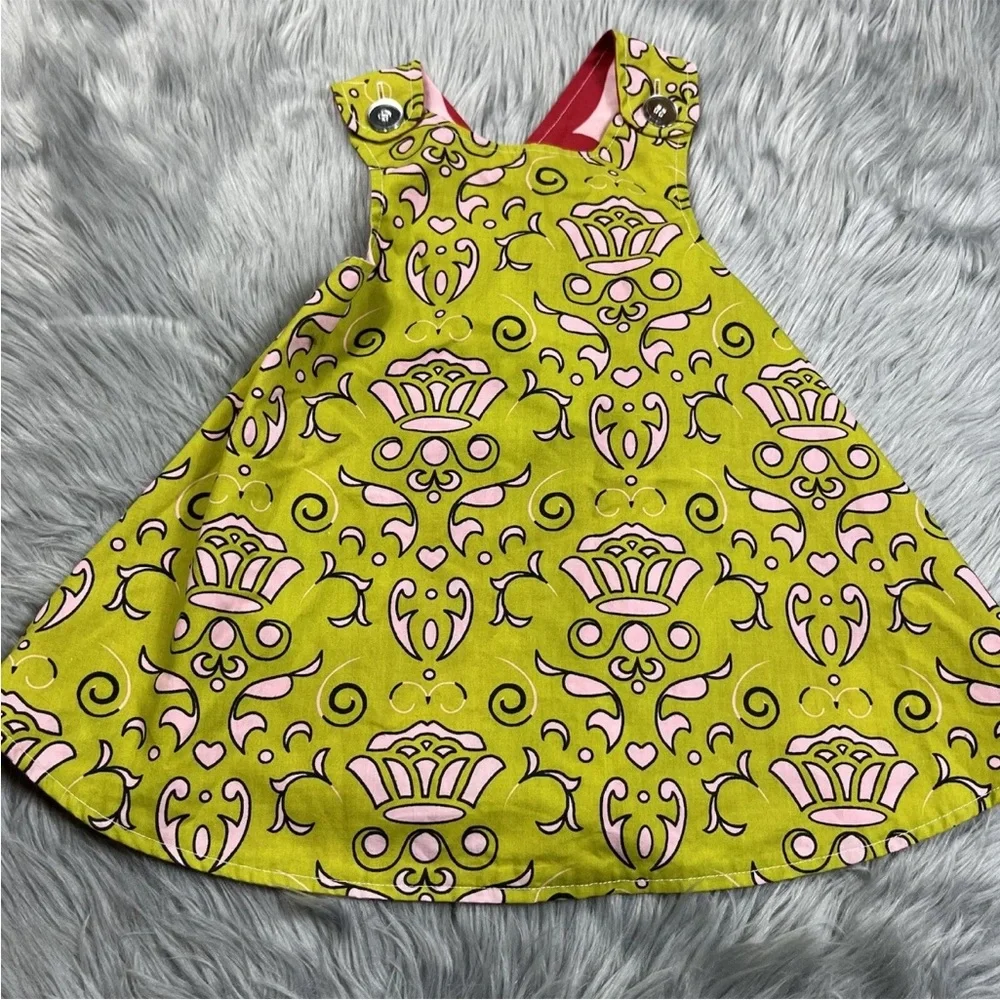 Right Bank Babies Toddler Girls 3T Reversible Smock Dress